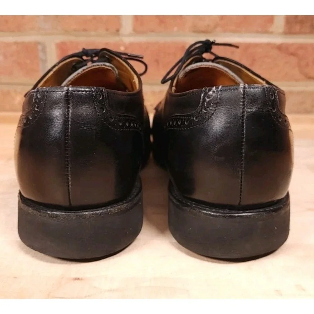 Allen Edmonds Benton Cap Toe Blucher Derby Dress Shoes Orthotics Size 10 D Black